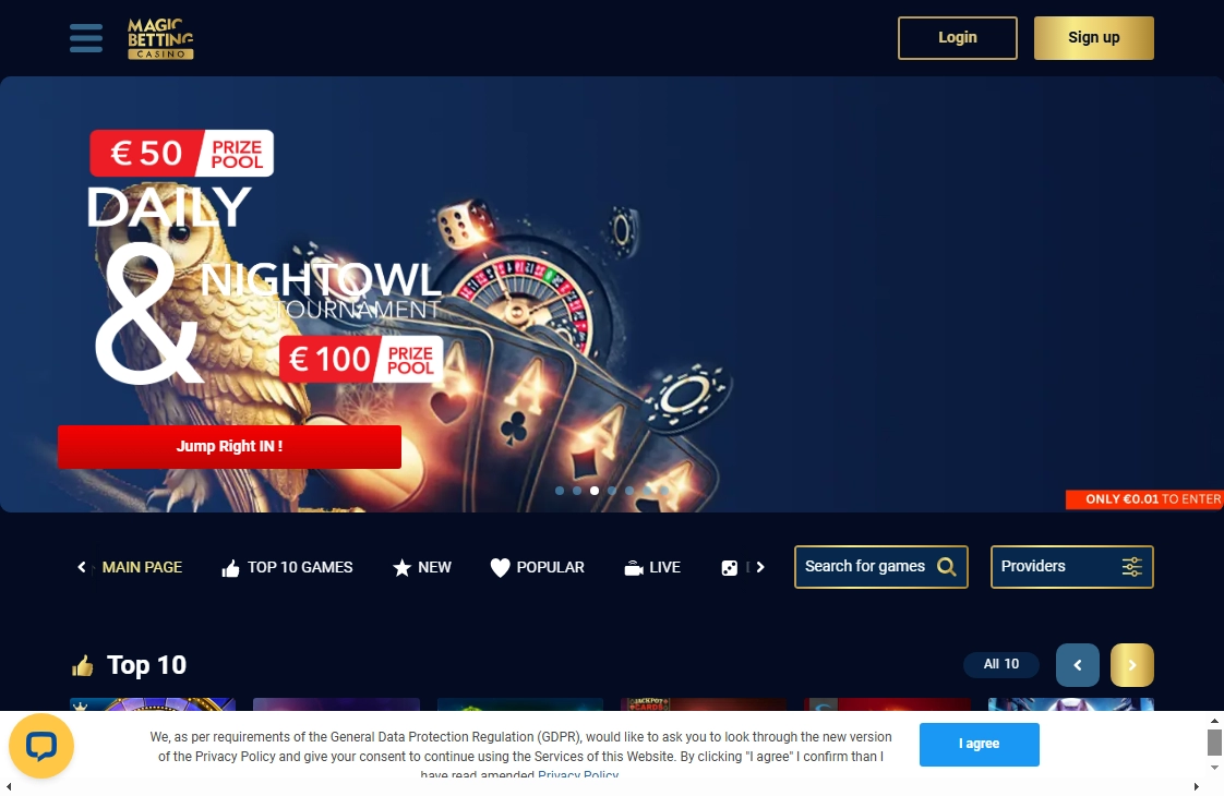 Magic Betting Casino Mobile screenshot